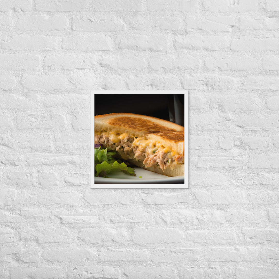 Mouthwatering Tuna Melt Framed poster 🤤 from Yumify.AI