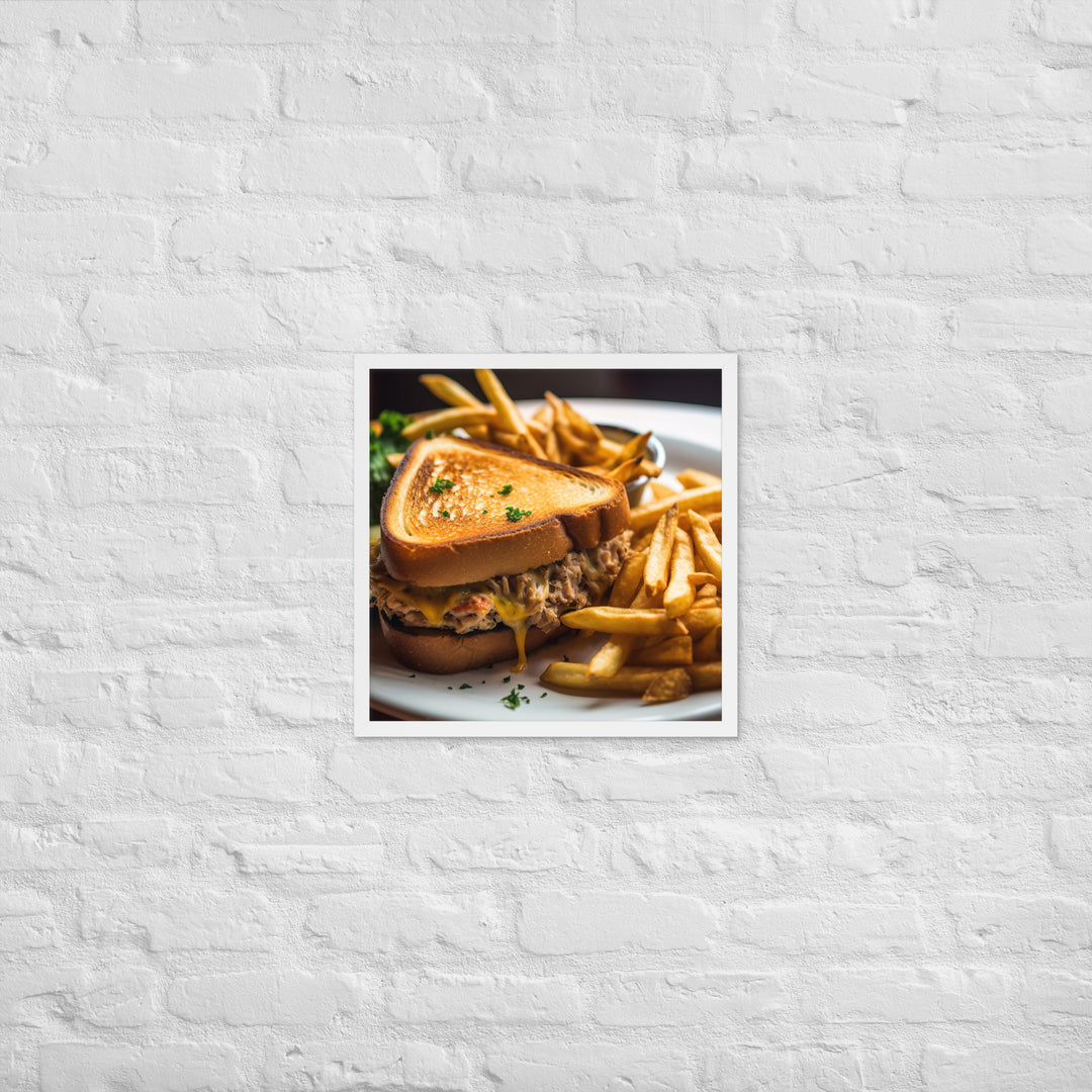 Cheesy Tuna Melt Heaven Framed poster 🤤 from Yumify.AI