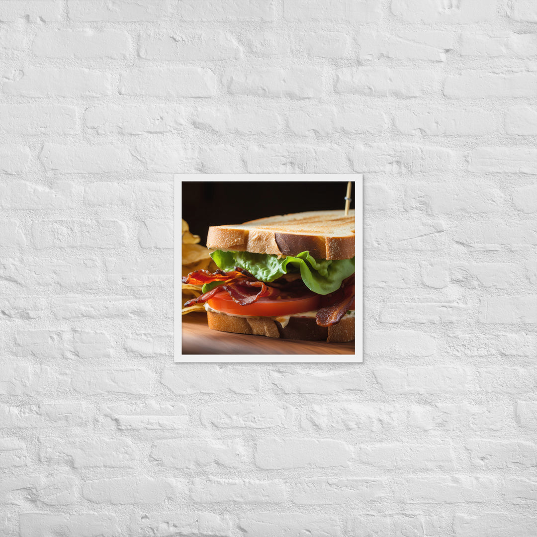 A beautifully crafted BLT sandwich Framed poster 🤤 from Yumify.AI