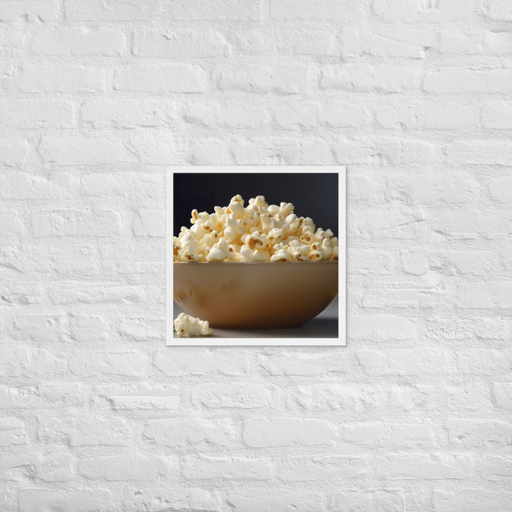 White Cheddar Popcorn Framed poster 🤤 from Yumify.AI