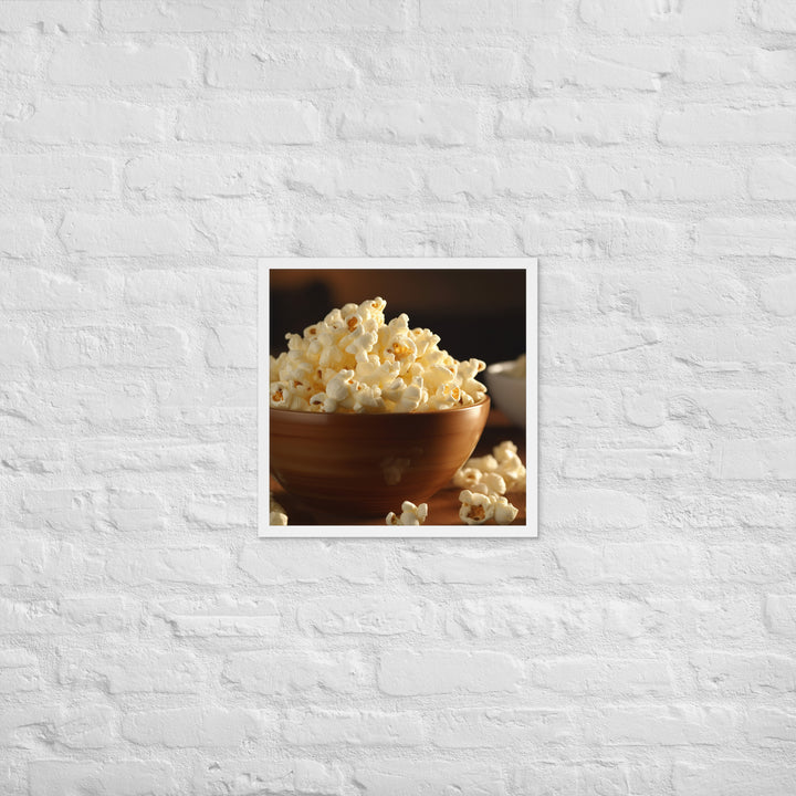 White Cheddar Popcorn Framed poster 🤤 from Yumify.AI