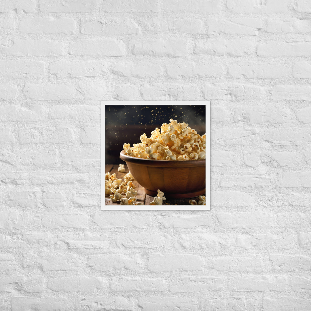 Garlic Parmesan Popcorn Framed poster 🤤 from Yumify.AI