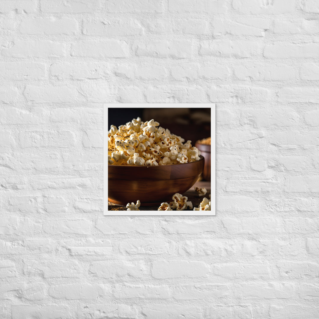 Garlic Parmesan Popcorn Framed poster 🤤 from Yumify.AI