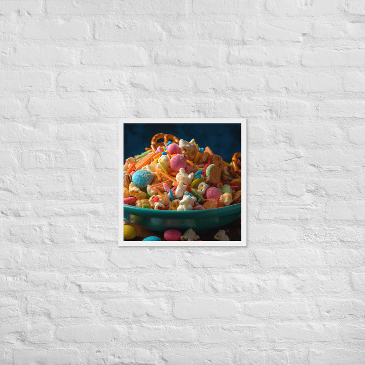 Popcorn Party Mix Framed poster 🤤 from Yumify.AI