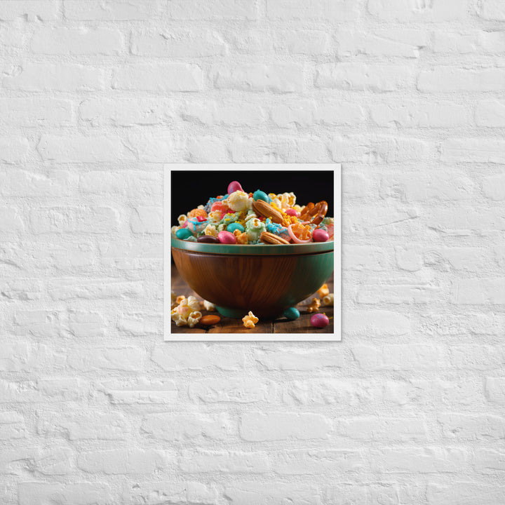 Popcorn Party Mix Framed poster 🤤 from Yumify.AI