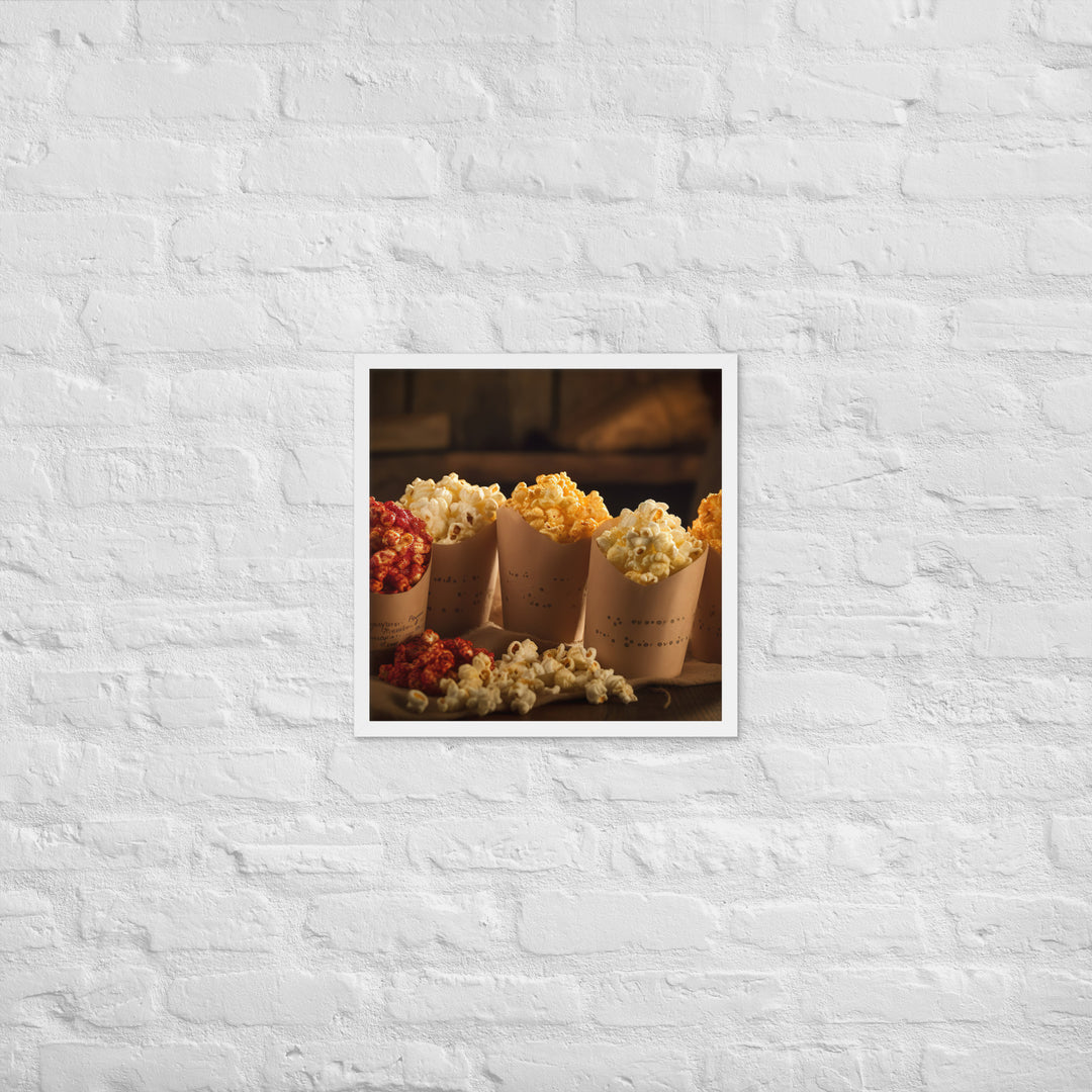 Gourmet Popcorn Trio Framed poster 🤤 from Yumify.AI