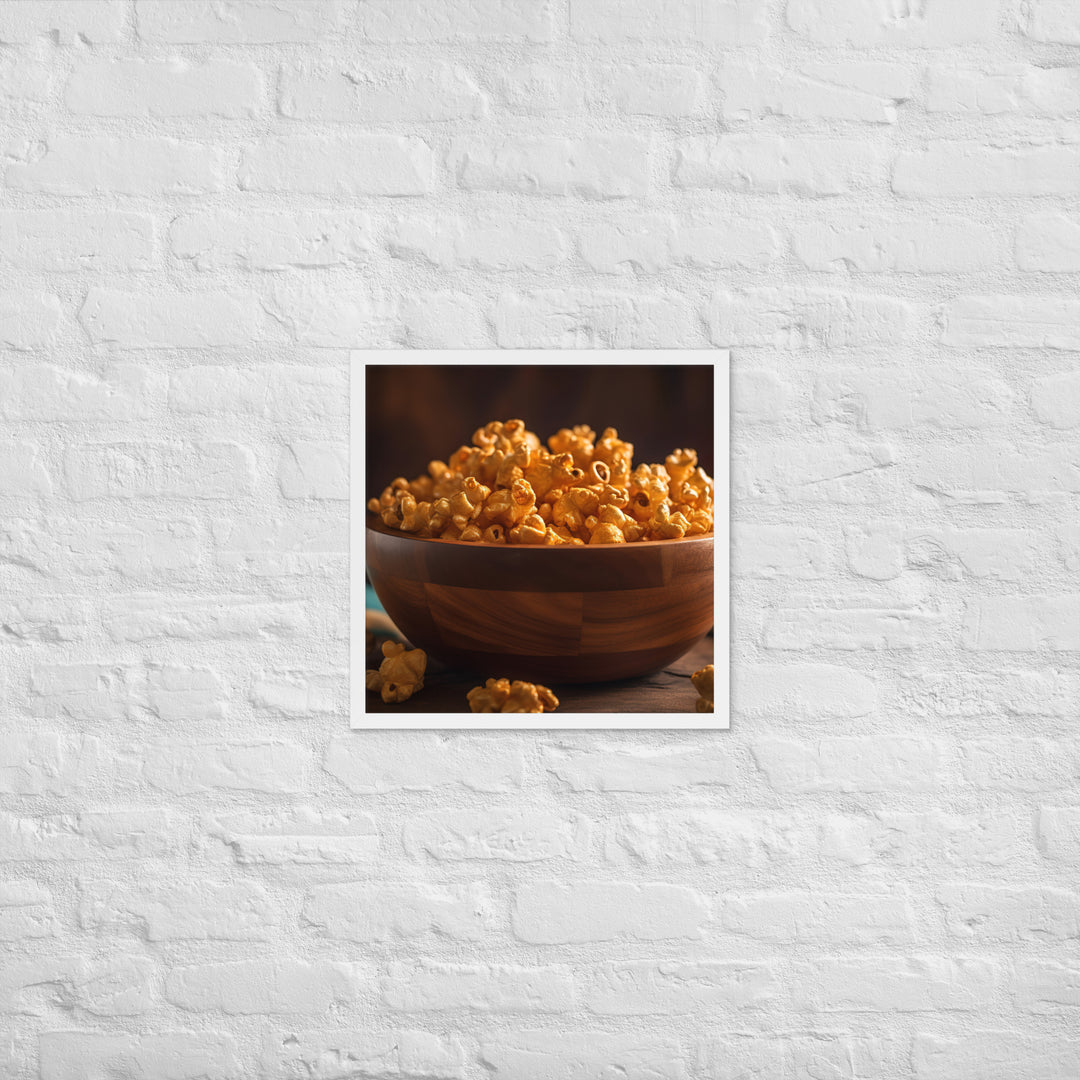 Caramel Popcorn Crunch Framed poster 🤤 from Yumify.AI