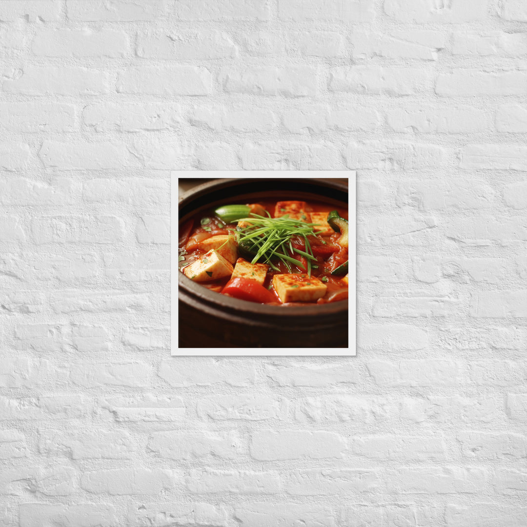 Sundubu Jjigae Framed poster 🤤 from Yumify.AI