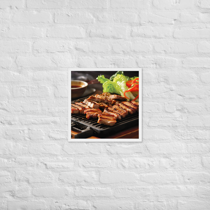 Samgyeopsal Framed poster 🤤 from Yumify.AI