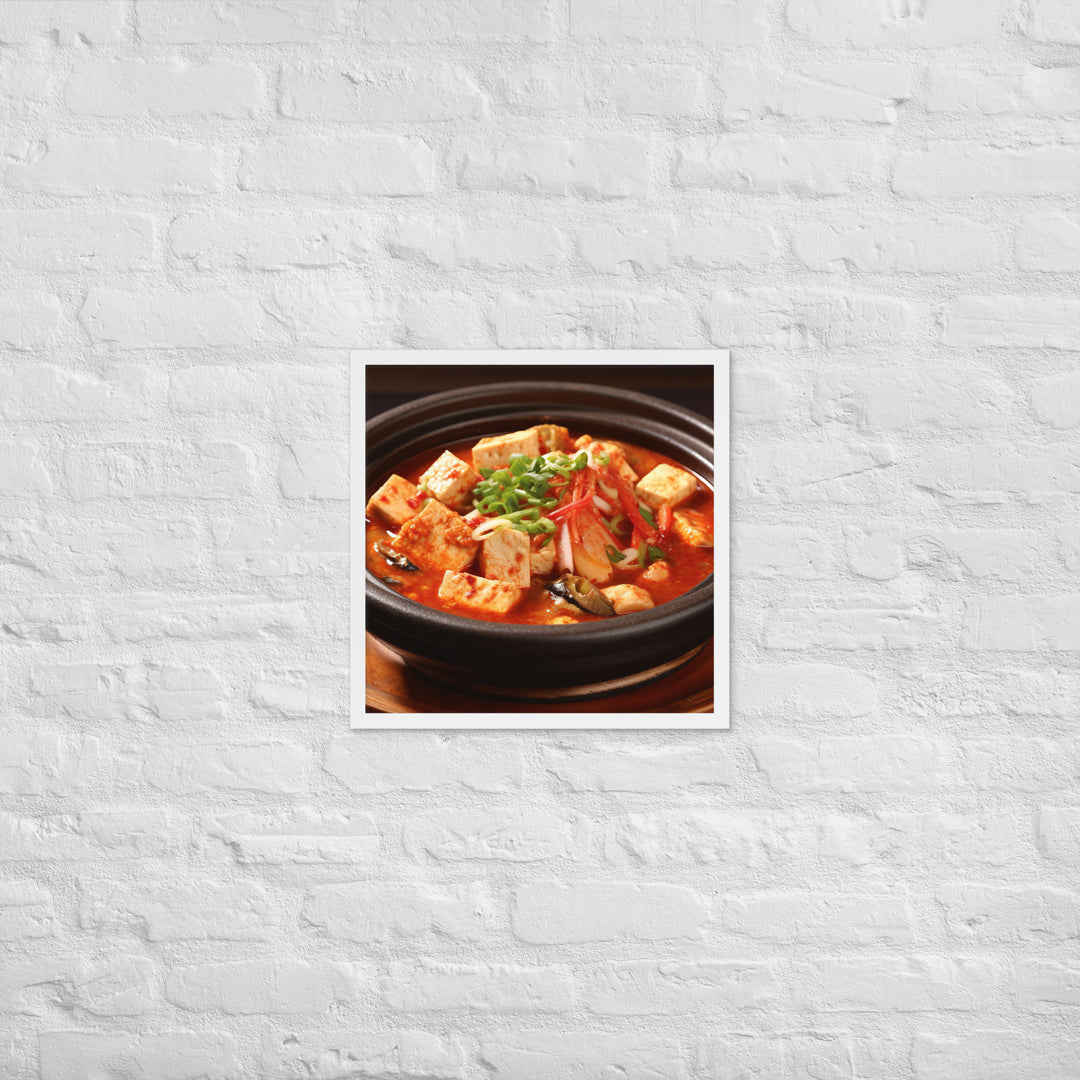 Sundubu Jjigae Framed poster 🤤 from Yumify.AI