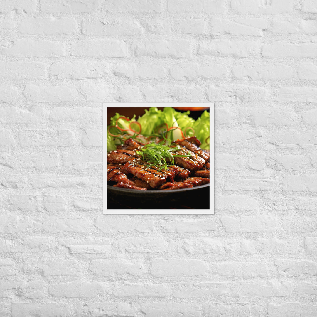 Korean BBQ Framed poster 🤤 from Yumify.AI