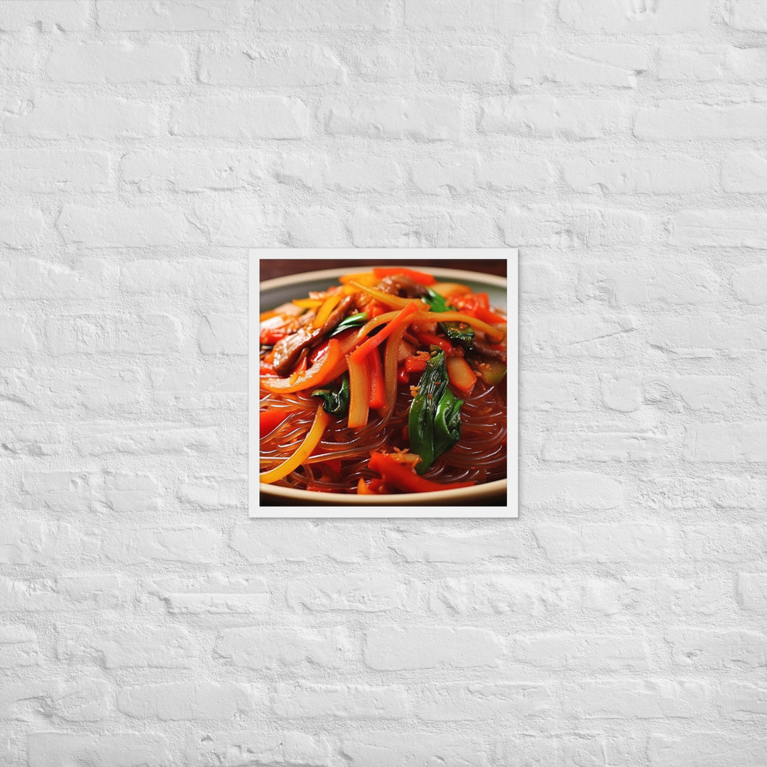 Japchae Framed poster 🤤 from Yumify.AI