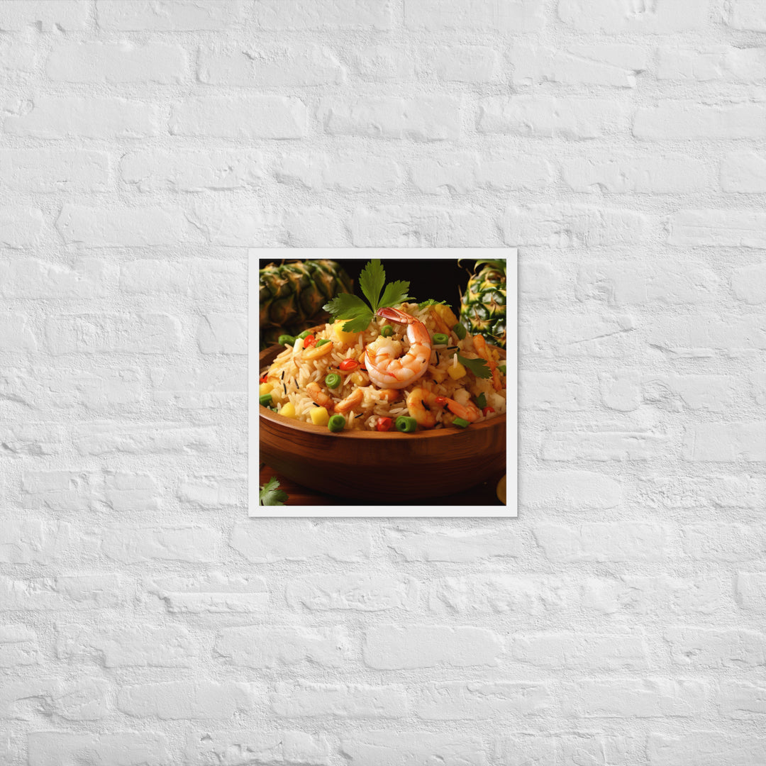 Pineapple Fried Rice Framed poster 🤤 from Yumify.AI