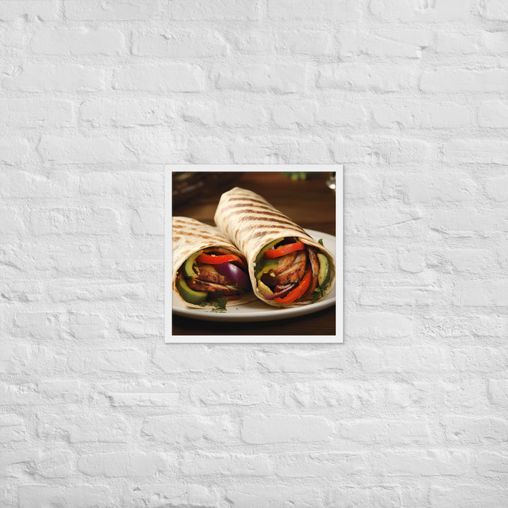 Vegetarian Shawarma Framed poster 🤤 from Yumify.AI