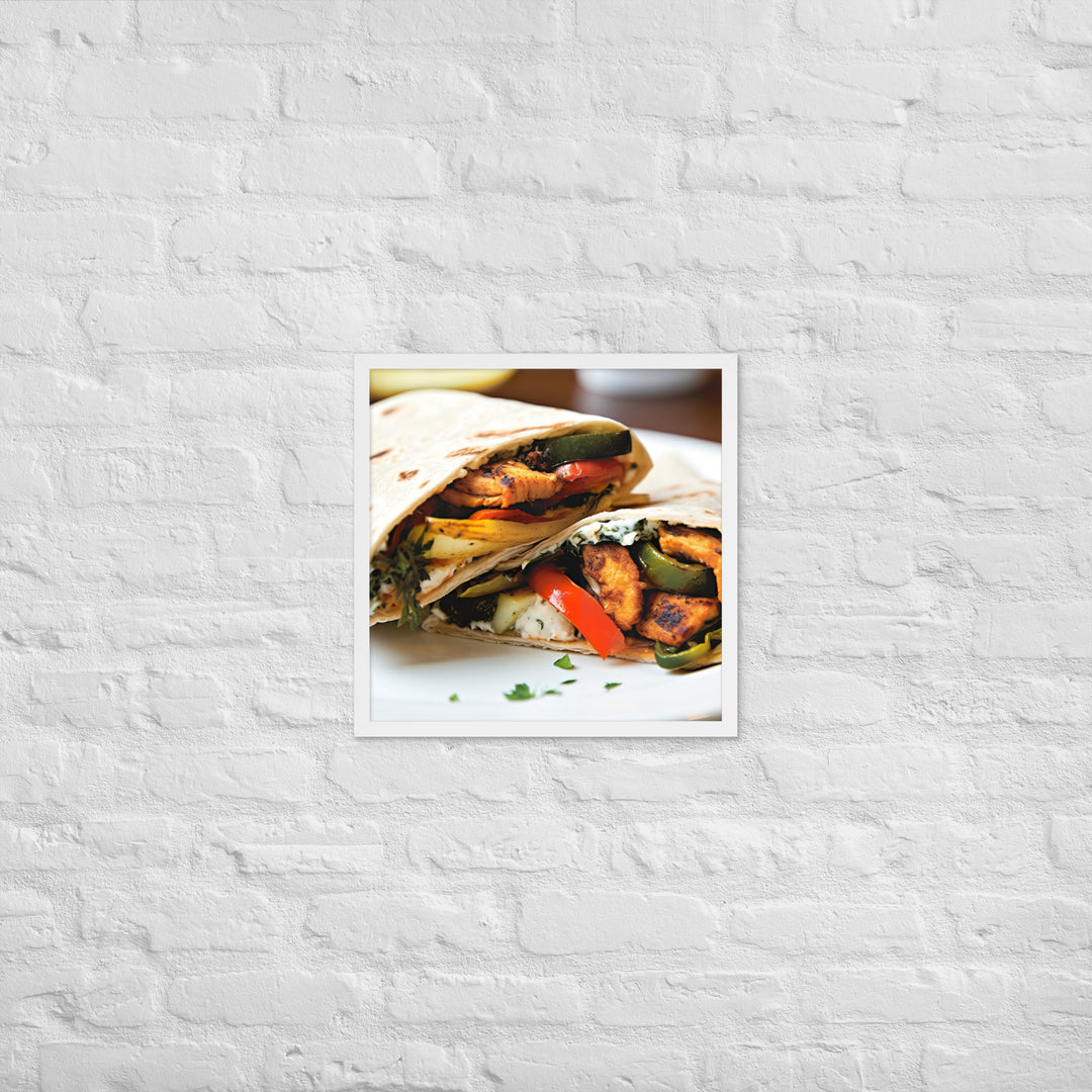 Vegetarian Shawarma Framed poster 🤤 from Yumify.AI