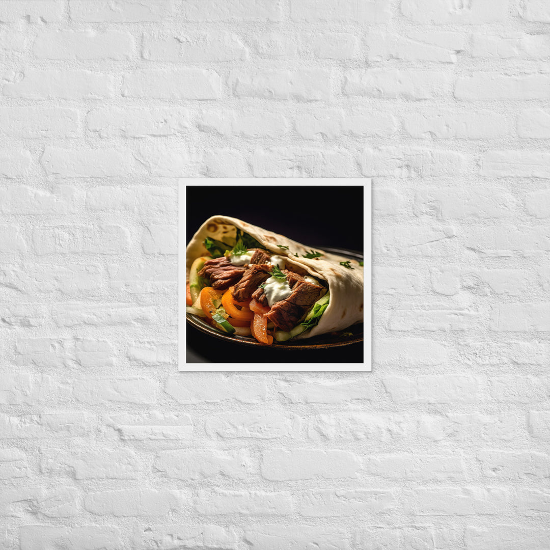 Lamb Shawarma Framed poster 🤤 from Yumify.AI