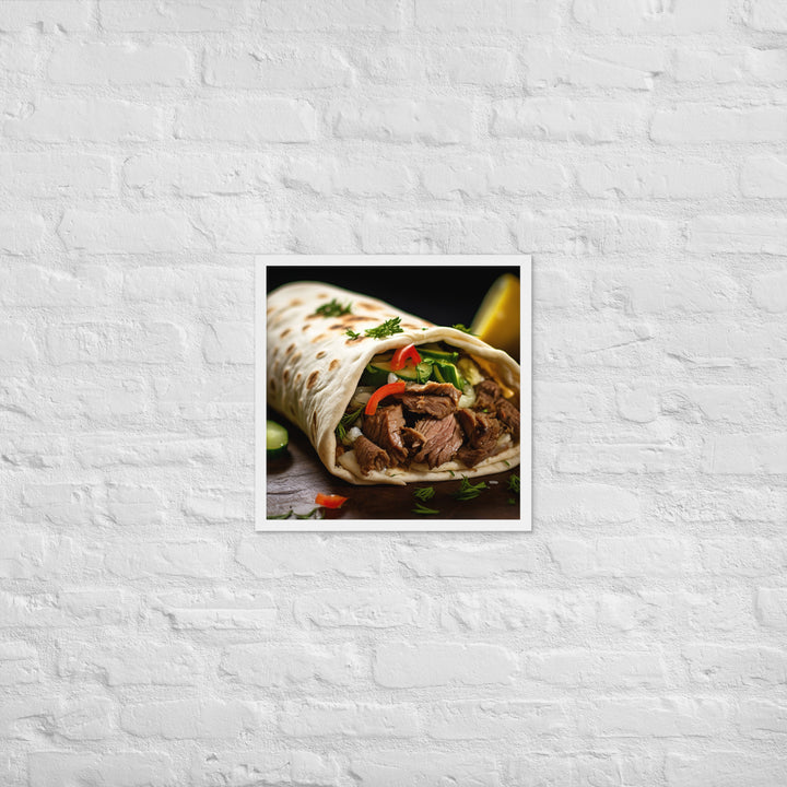 Lamb Shawarma Framed poster 🤤 from Yumify.AI