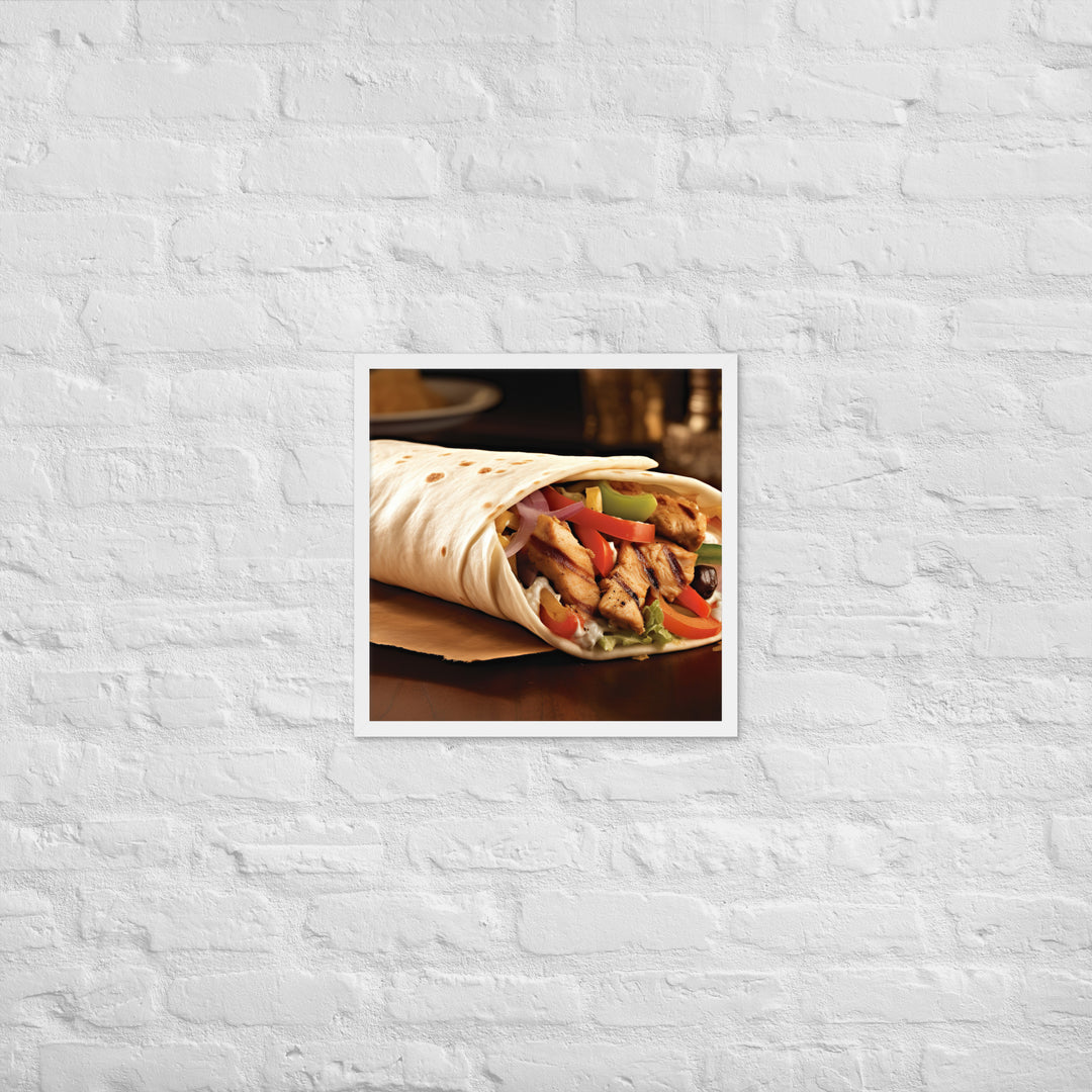 Chicken Shawarma Framed poster 🤤 from Yumify.AI