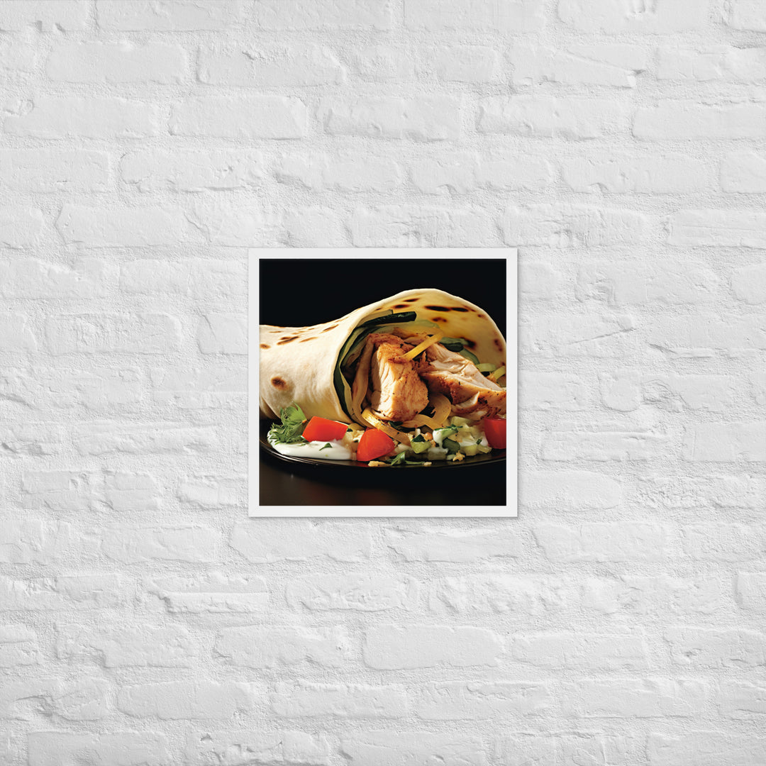 Chicken Shawarma Framed poster 🤤 from Yumify.AI