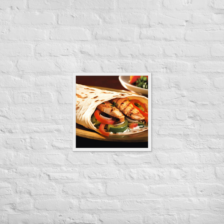 Chicken Shawarma Framed poster 🤤 from Yumify.AI