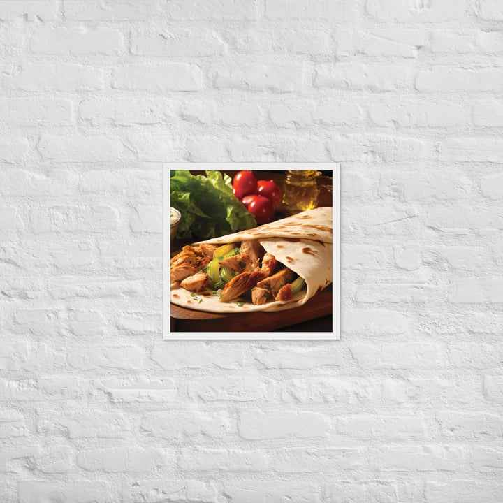 Chicken Shawarma Framed poster 🤤 from Yumify.AI