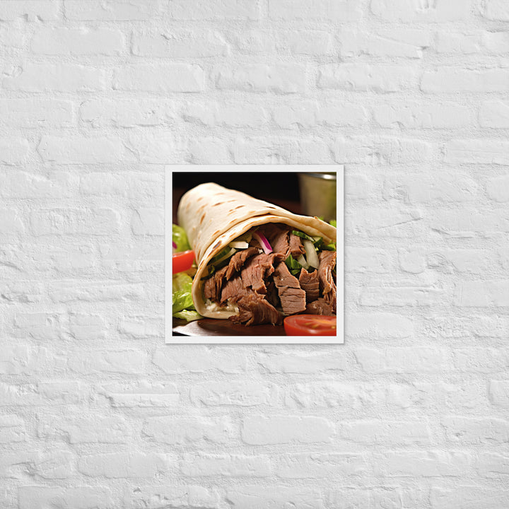 Beef Shawarma Framed poster 🤤 from Yumify.AI