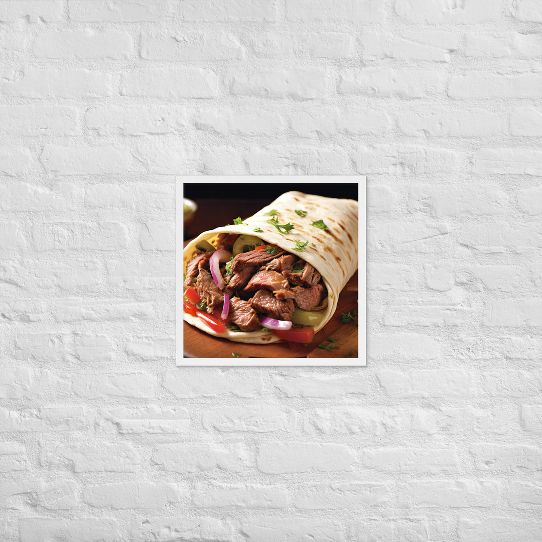 Beef Shawarma Framed poster 🤤 from Yumify.AI