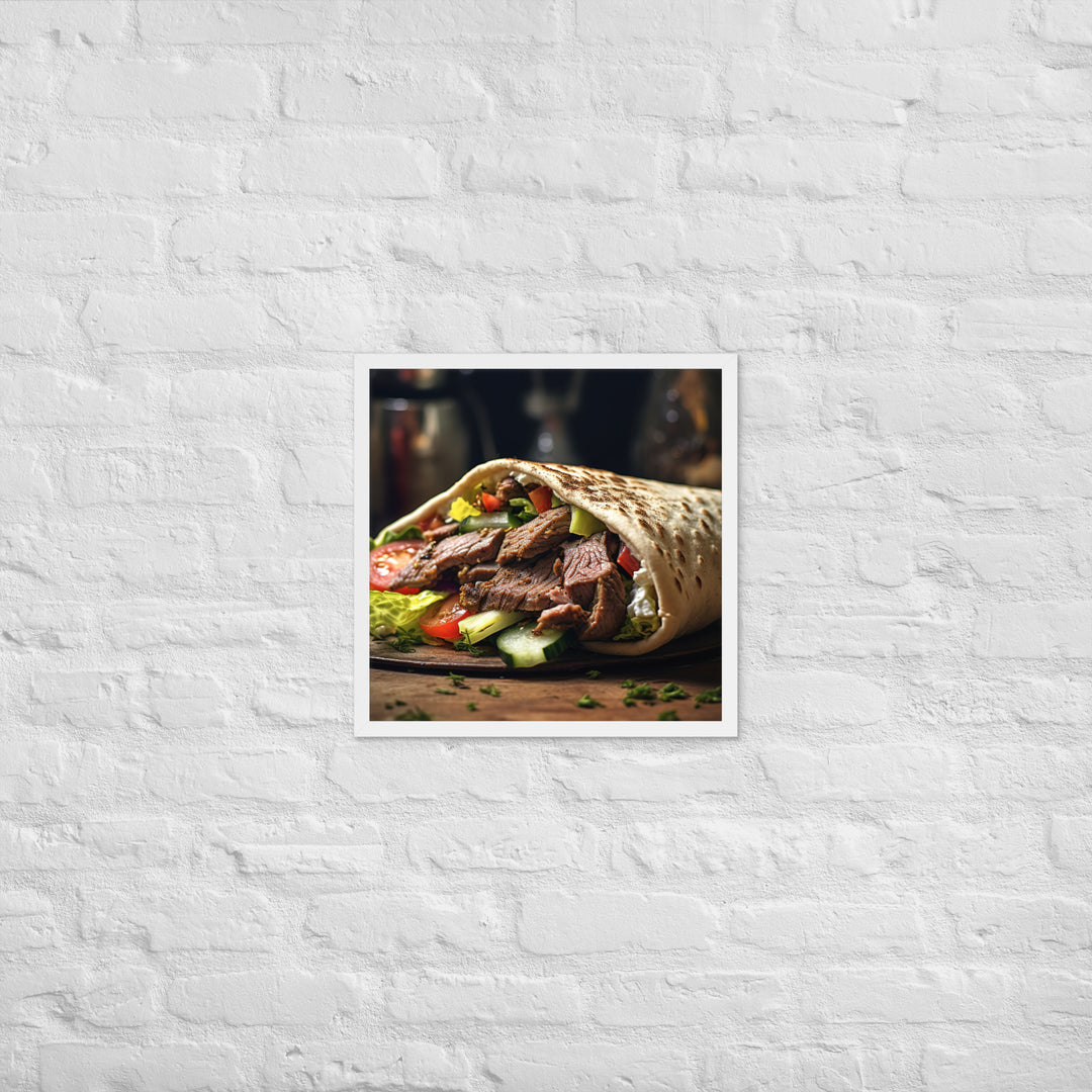 Beef Shawarma Framed poster 🤤 from Yumify.AI