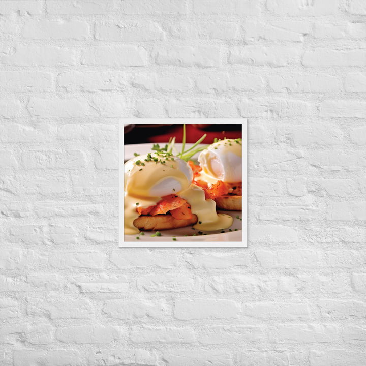 Crab or Lobster Eggs Benedict Framed poster 🤤 from Yumify.AI