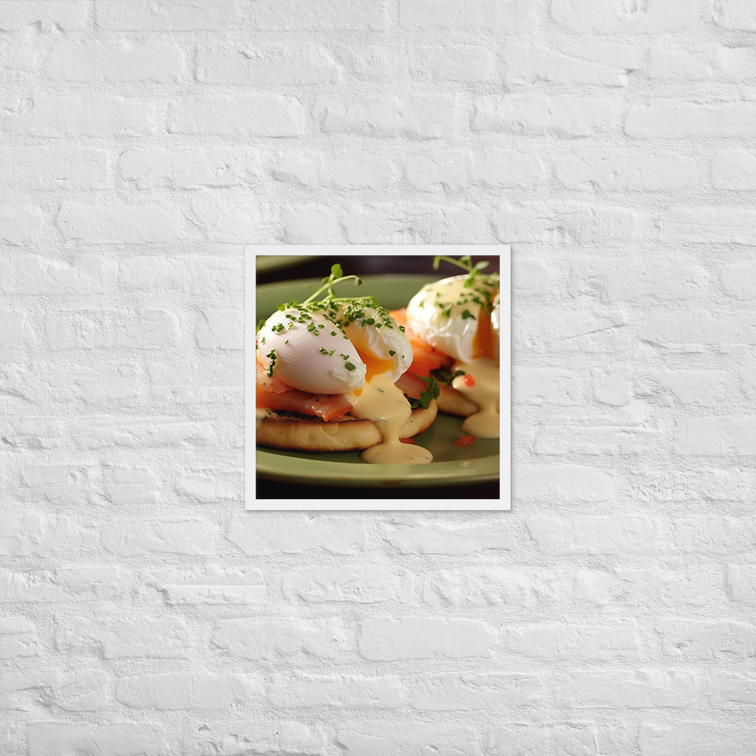 Crab or Lobster Eggs Benedict Framed poster 🤤 from Yumify.AI