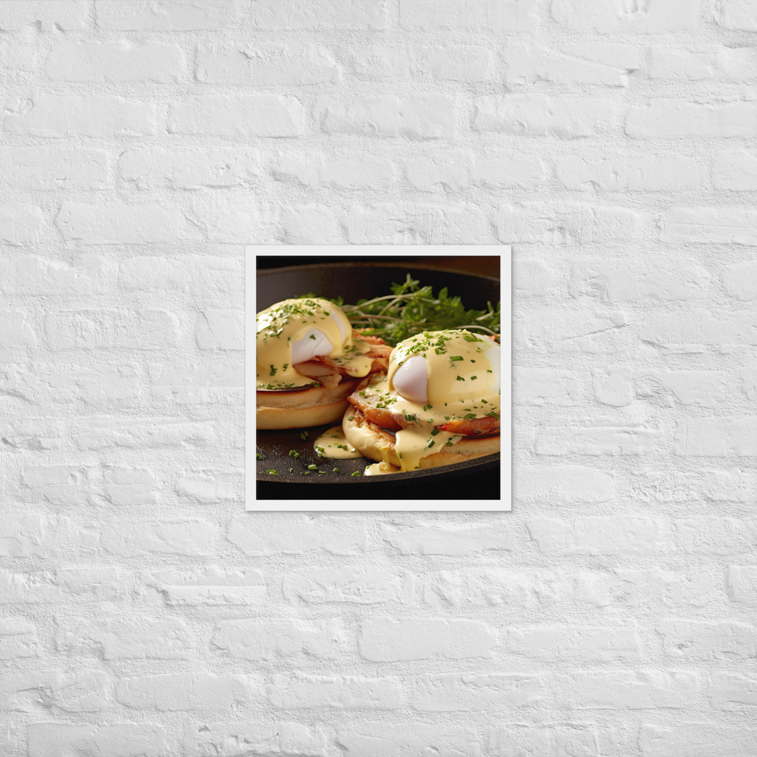 Crab or Lobster Eggs Benedict Framed poster 🤤 from Yumify.AI