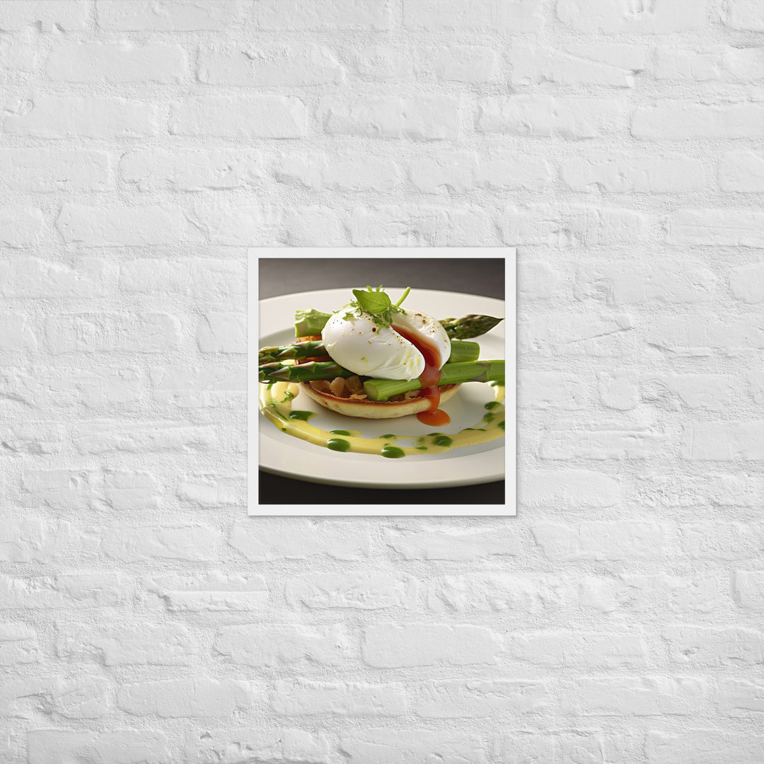 Asparagus Eggs Benedict Framed poster 🤤 from Yumify.AI