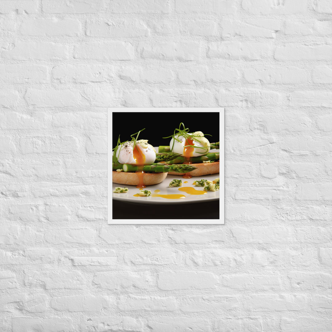 Asparagus Eggs Benedict Framed poster 🤤 from Yumify.AI