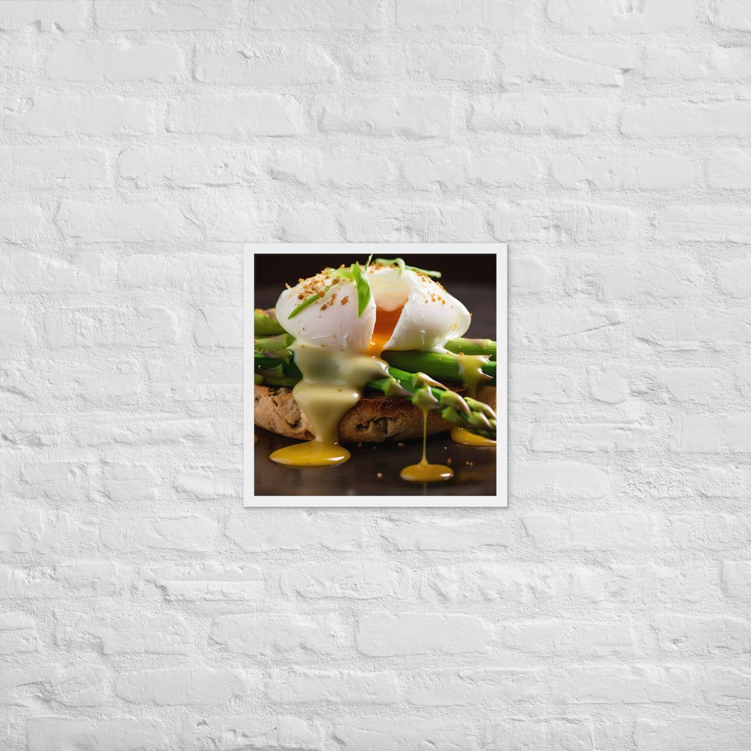 Asparagus Eggs Benedict Framed poster 🤤 from Yumify.AI