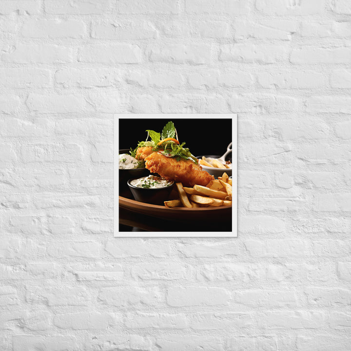Gourmet Fish and Chips Framed poster 🤤 from Yumify.AI