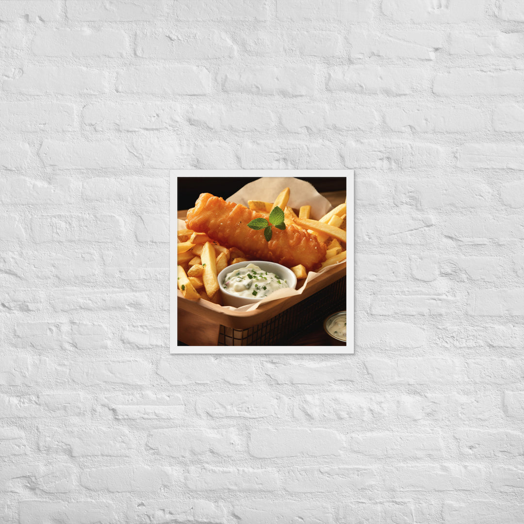 Gourmet Fish and Chips Framed poster 🤤 from Yumify.AI