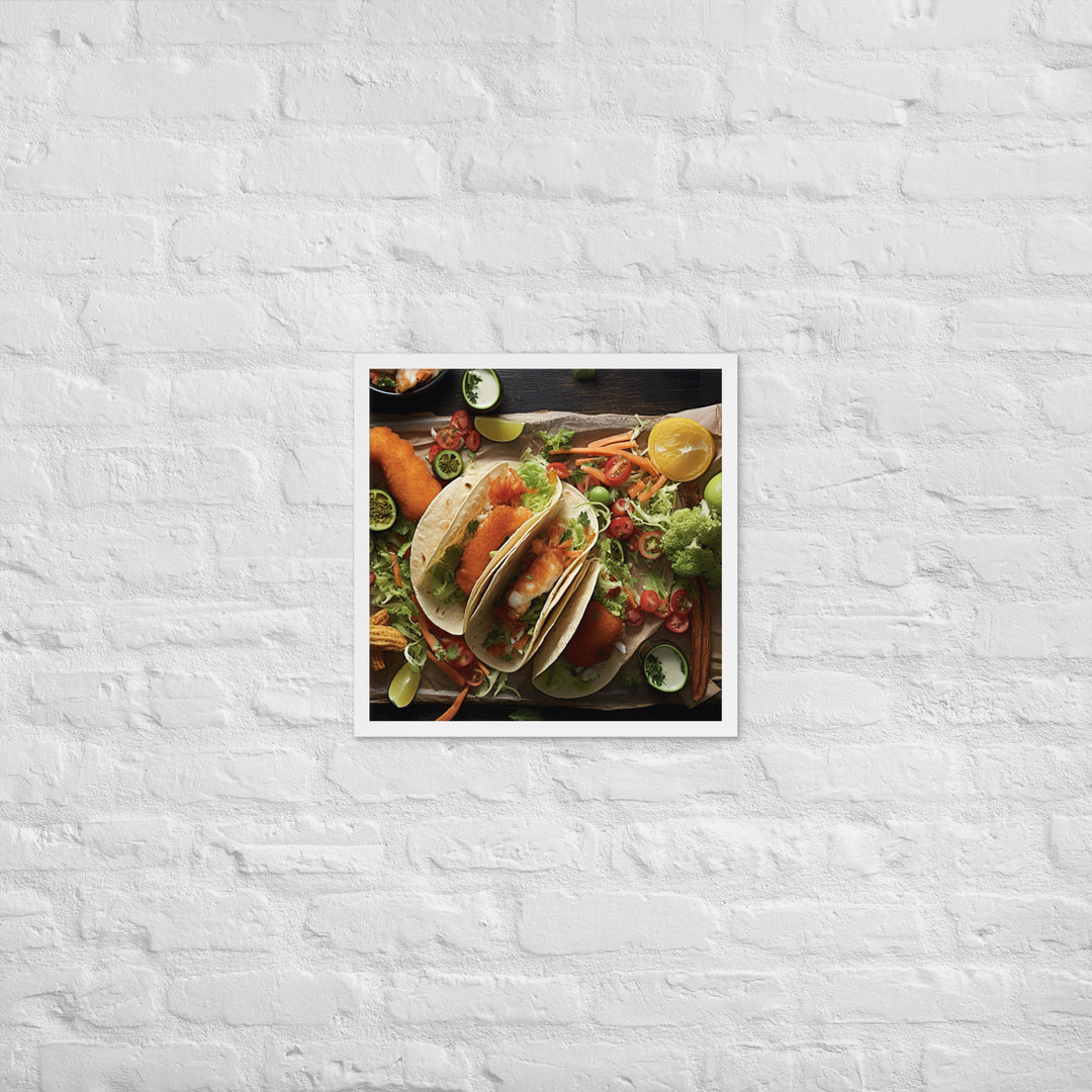 Fish Tacos and Chips Framed poster 🤤 from Yumify.AI