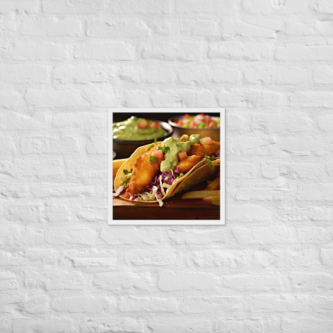 Fish Tacos and Chips Framed poster 🤤 from Yumify.AI