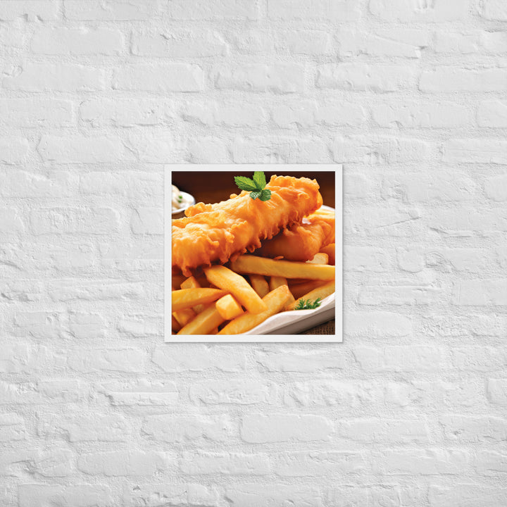 Fish and Chips Framed poster 🤤 from Yumify.AI