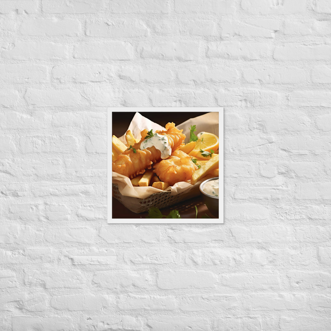 Classic Fish and Chips Framed poster 🤤 from Yumify.AI