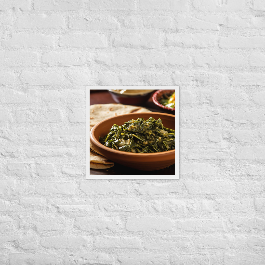 Sukuma Wiki with Chapati Framed poster 🤤 from Yumify.AI