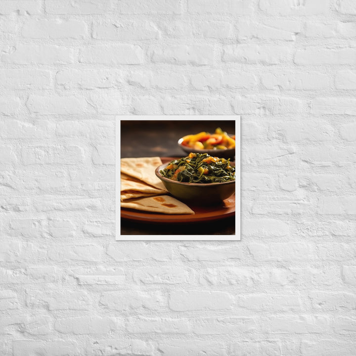 Sukuma Wiki with Chapati Framed poster 🤤 from Yumify.AI