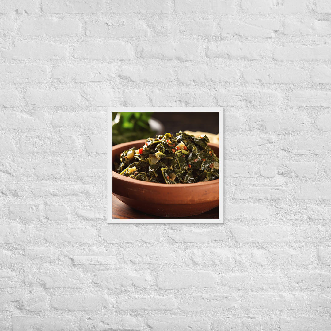 Sukuma Wiki with Chapati Framed poster 🤤 from Yumify.AI