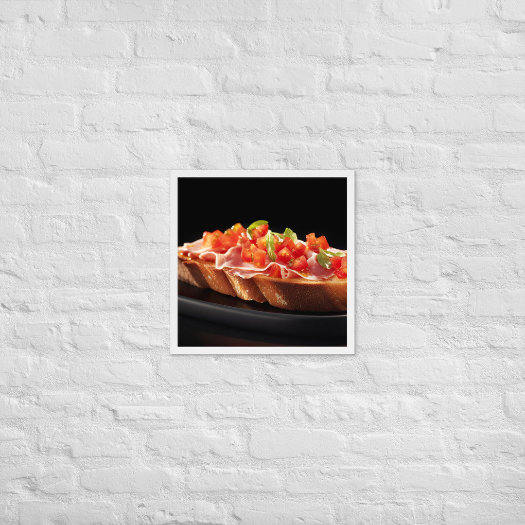 Tosta con Jamn y Tomate Framed poster 🤤 from Yumify.AI