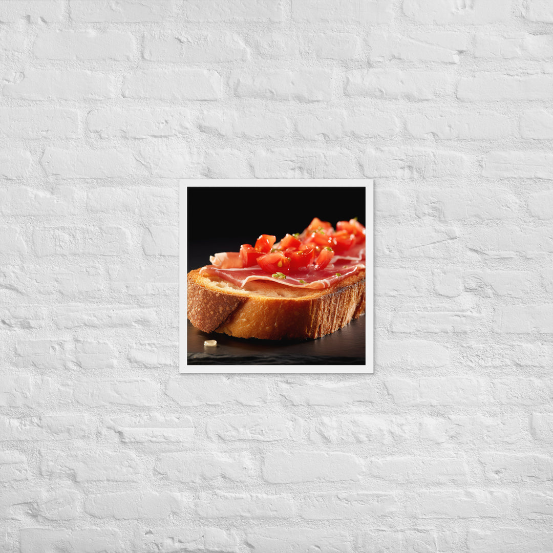 Tosta con Jamn y Tomate Framed poster 🤤 from Yumify.AI