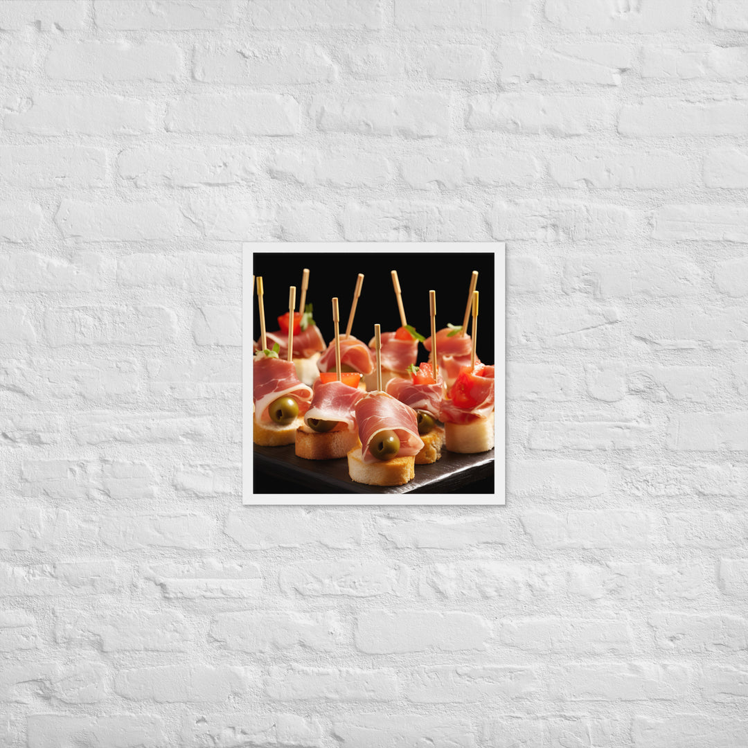 Pinchos de Jamn Framed poster 🤤 from Yumify.AI