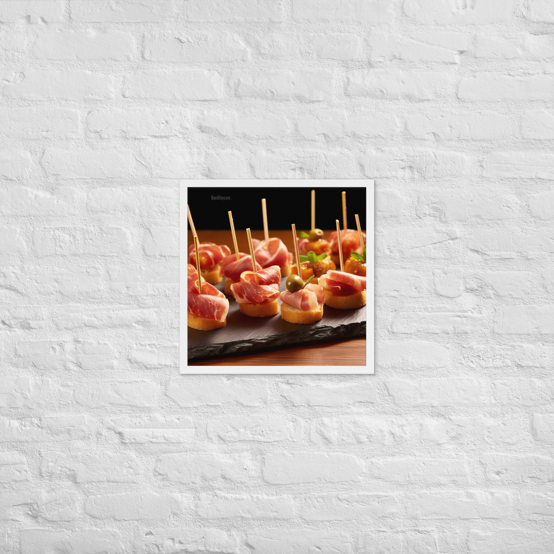 Pinchos de Jamn Framed poster 🤤 from Yumify.AI