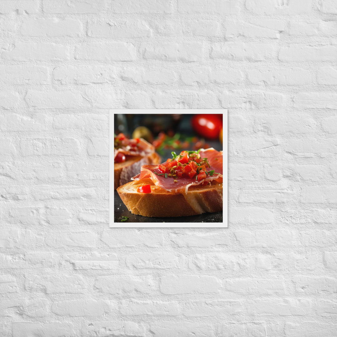 Pan con Tomate y Jamn Framed poster 🤤 from Yumify.AI