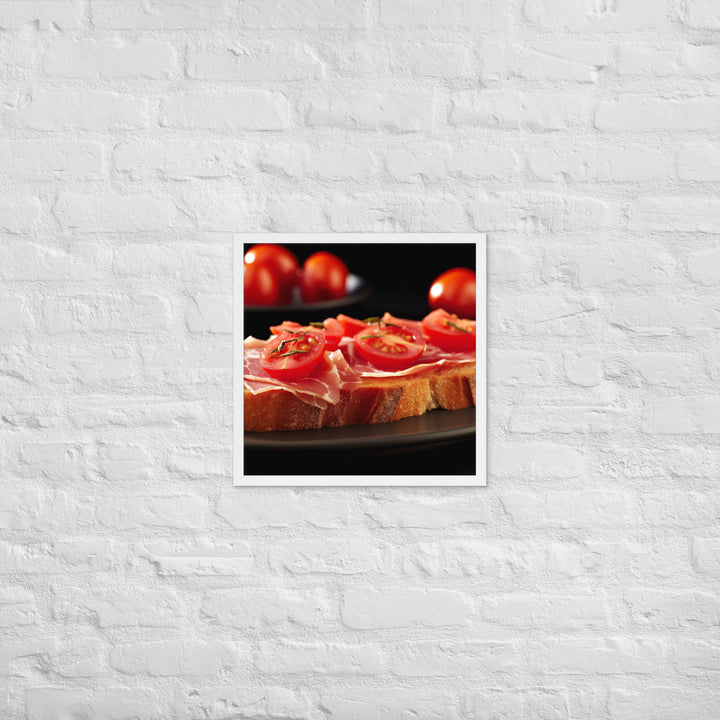 Pan con Tomate y Jamn Framed poster 🤤 from Yumify.AI