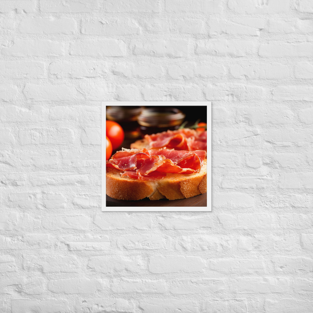 Pan con Tomate y Jamn Framed poster 🤤 from Yumify.AI